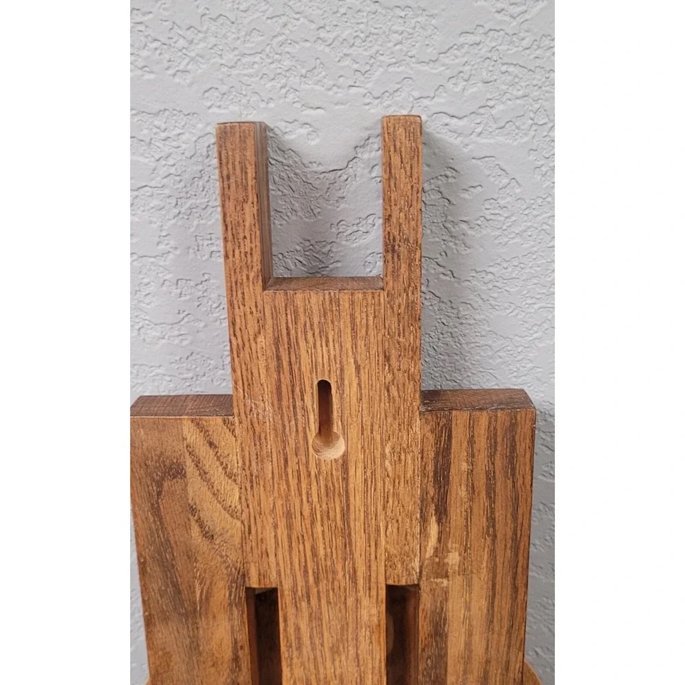 Wooden Wall Clock 26-inch Tall Wooden Wall Hanging Clock - Read As Is